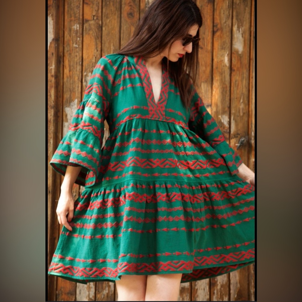 Nema Resort Wear Ella dress red/green size Small